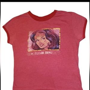 DC Comics Wonder Woman "Super Hero" T-Shirt Size L